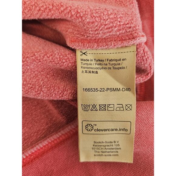 Scotch & Soda Coral Men's Hoodie Sweatshirt Chest Logo Size Small - Picture 8 of 10